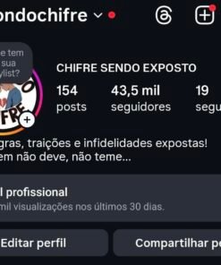 Insta de 43K orgânico com 5K nos storys 🔥