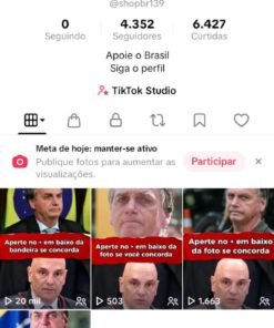 conta tiktok com shop ativo sem documento 4351 Seguidores