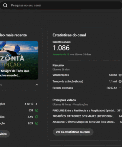 Canal De Documentário Animal 1.086 inscritos - Monetizado