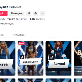 CONTA TIK TOK 197k VÍDEOS INTELIGÊNCIA ARTIFICIAL