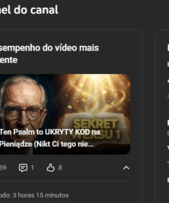 CANAL DARK MONETIZADO DE DESENVOLVIMENTO PESSOAL | ESPIRITUALIDADE | LEI DA ATRAÇÃO | 4.250 INSCRITOS | IDIOMA POLONÊS