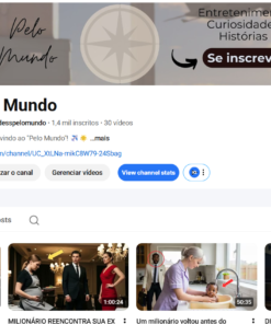 Canal Youtube - 1.411k de inscritos - Entretenimento