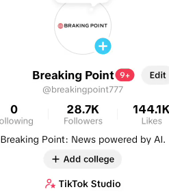 CONTA TIKTOK EUA 28,7K SEGUIDORES MONETIZADO