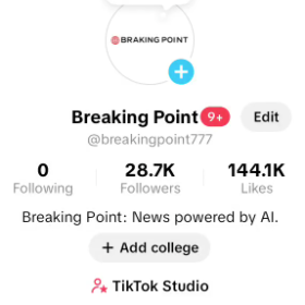 CONTA TIKTOK EUA 28,7K SEGUIDORES MONETIZADO