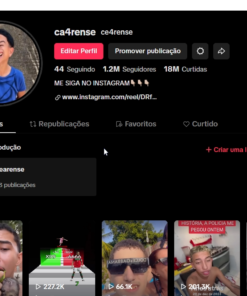 CONTA TIK TOK 1.2 MILHAO ENGAJADA E MONETIZADA 5000