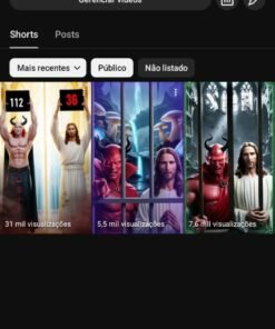 Conta com 5700 inscritos, religiosa viral, shorts