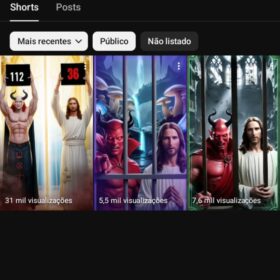 Conta com 5700 inscritos, religiosa viral, shorts