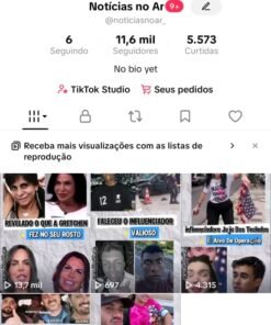 Conta com 11 mil seguidores monetizada