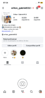 Conta de insta 3.223 seguidores