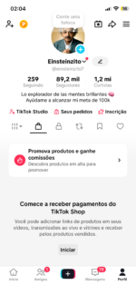 CONTA DO TITOK COM 89mil SEGUIDORES MONETIZADA E COM TIKTOK SHOP APROVADO - Imagem 2