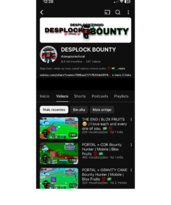 Canal com 9.4k de inscritos