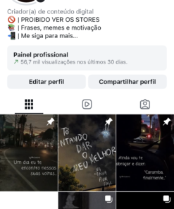 Insta 865k Motivação e Memes, Zero restrição, TUDO VERDE, OBS: Estava parado desde 2023 recuperamos agora, valor promocional black das black de 45 mil por por apenas 18447