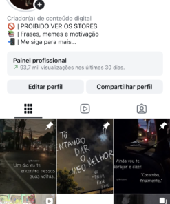 Insta 860k Motivação e Memes, Zero restrição, TUDO VERDE, OBS: Estava parado desde 2023 recuperamos agora, valor promocional black das black de 45 mil por por apenas 18447