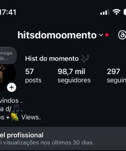 Perfil de música/ prévias 98,7 mil seguidores