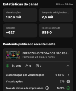 Canal Momentizado 1K de Inscritos JL no Beat