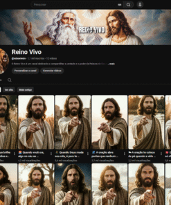 Canal YouTube com 1.110 Inscritos / Nicho Religião