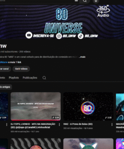 CANAL DO YOUTUBE 8D COM 16mil inscritos