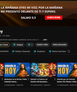 🙏✨ À VENDA: CANAL DO YOUTUBE “ORACIÓN OFICIAL DE HOY” (EM ESPANHOL) ✨🙏 2,54 mil inscritos