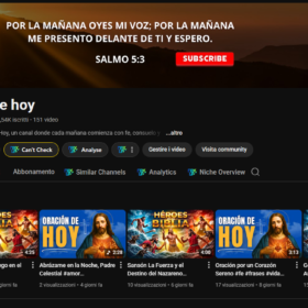 🙏✨ À VENDA: CANAL DO YOUTUBE “ORACIÓN OFICIAL DE HOY” (EM ESPANHOL) ✨🙏 2,54 mil inscritos