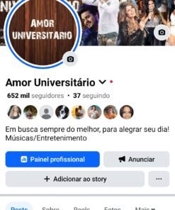 Página Facebook com 652 mil seguidores monetizada