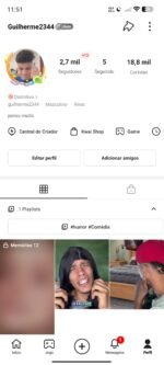 Conta no Kwai com +2.6k Seguidores