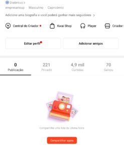 Kwai com 19K de seguidores