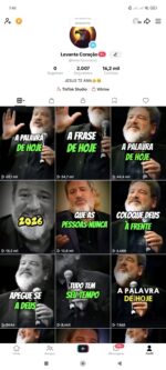 Conta tiktok engajada: Levanta coração, SEGUIDORES 2.000 MIL