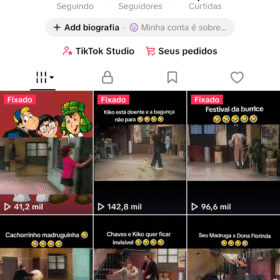 Conta do tiktok. Chavinhos vídeos com 3.7k de seguidores