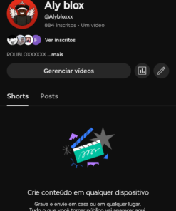 Canal do YouTube 885 inscritos