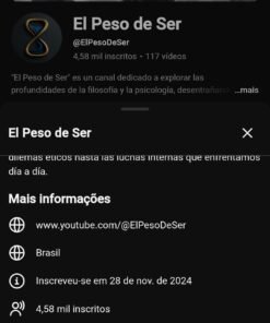 Canal dark monetizado 200.000 visualizações ESPANHOL 4.600 inscritos