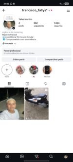 Conta do Instagram 962 seguidores