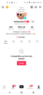 Conta do tik Tok 139.4K Seguidores