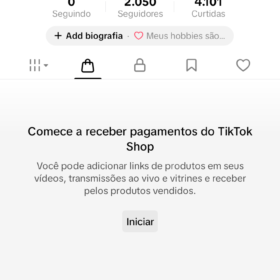 conta tiktok br com shop ativo 2055 Seguidores