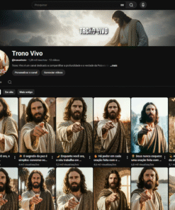 Canal YouTube com 1.290 Inscritos / Nicho Religião