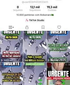 CONTA DO TIKTOK MONETIZADA 13,1K SEGUIDORES (ÓTIMO ENGAJAMENTO)