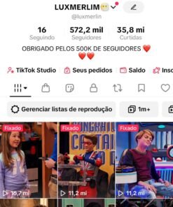 tiktok 572k 5 Milhões de alcance, 98% Brasileiro, zero Restrição, MONETIZADO E TIK SHOPE ATIVO, so colocar documentos e ganhar dinheiro, valor de 5500 por apenas 2747