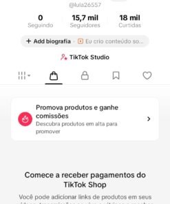 CONTA COM TIKTOK SHOP ATIVO!! 15.7K DE SEGUIDORES ( oferta única )