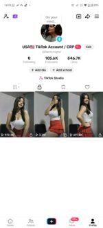 Conta TikTok monetizada 105k de seguidores