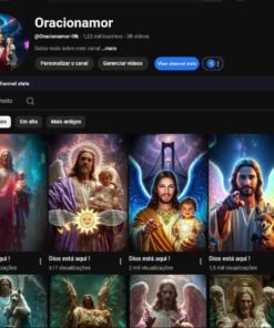 CANAL com 1,200 inscritos NICHO RELIGIOSO - SEM NENHUMA RESTRIÇÃO