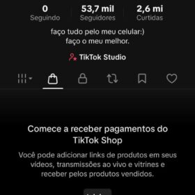 conta tiktok 53mil seguidores, shop ativo sem documento e monetizada