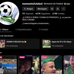PROMOÇÃO Conta Futebol tiktok , cresce rapido 67,7k de seguidores TIKTOK SHOP ATIVO
