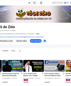 CANAL INDEXADO NO TOPO DA PRIMEIRA PÁGINA DO GOOGLE - 1.3K