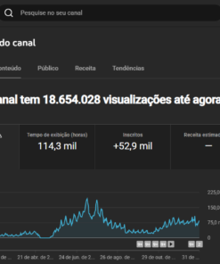 Canal YouTube à Venda 53 mil inscritos