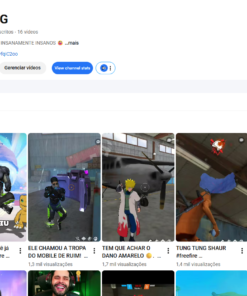 Canal YouTube Free fire com 3.140 Inscritos | Shortes Ativos | ótimo engajamento