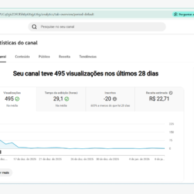 CANAL DARK DE LONGEVIDADE MONETIZADO 6,73 mil inscritos