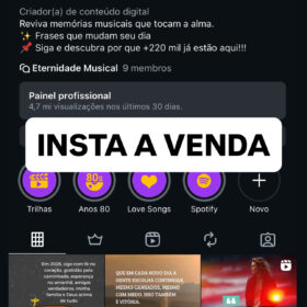 INSTA A VENDA com 264 mil Seguidores