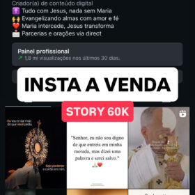 INSTA A VENDA com 343 mil Seguidores