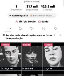 Conta TikTok com 31,7k de seguidores com engajamento alto!