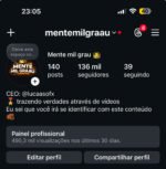 Conta de motivação vitalizando demais. 136 mil seguidores