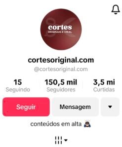 CONTA TIKTOK GRANDE | 150K | TIKTOK SHOP + RECOMPENSA ATIVA